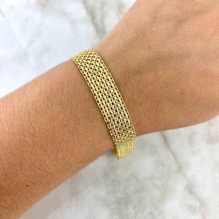 PULSERA PLANA ORO LAMINADO 18K