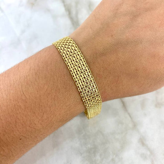 PULSERA PLANA ORO LAMINADO 18K